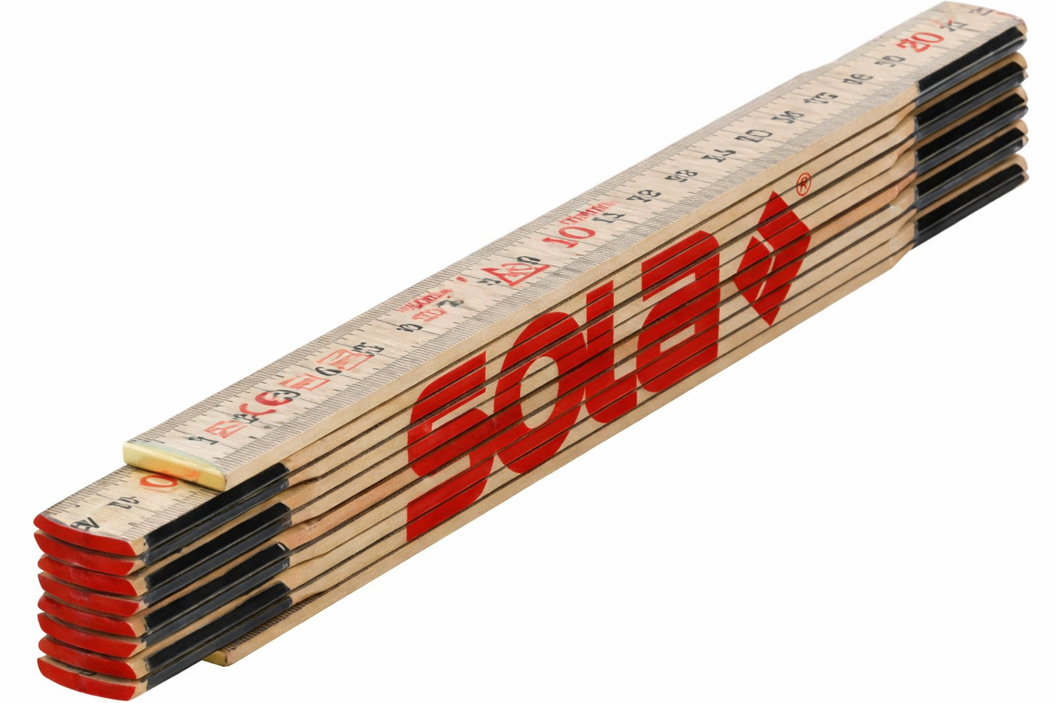 Sola Duimstok 10-delig 2 mtr Hout