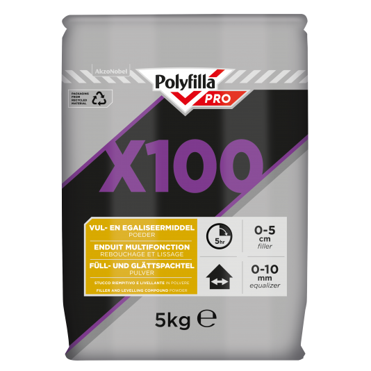 PolyFilla Pro X100 Vul- en Egaliseermiddel 5 kg