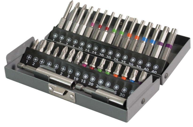 Dynaplus Bitset PROF 32-Delig Kleurgecodeerd Metalen Verp. Dynaplus Bitset PROF 32-Delig Kleurgecodeerd Metalen Verp.