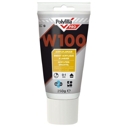 PolyFilla Pro W100 Acrylplamuur 250 gr