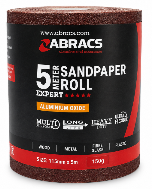 Abracs Schuurpapier rol 115mm x 5m - Grit 60