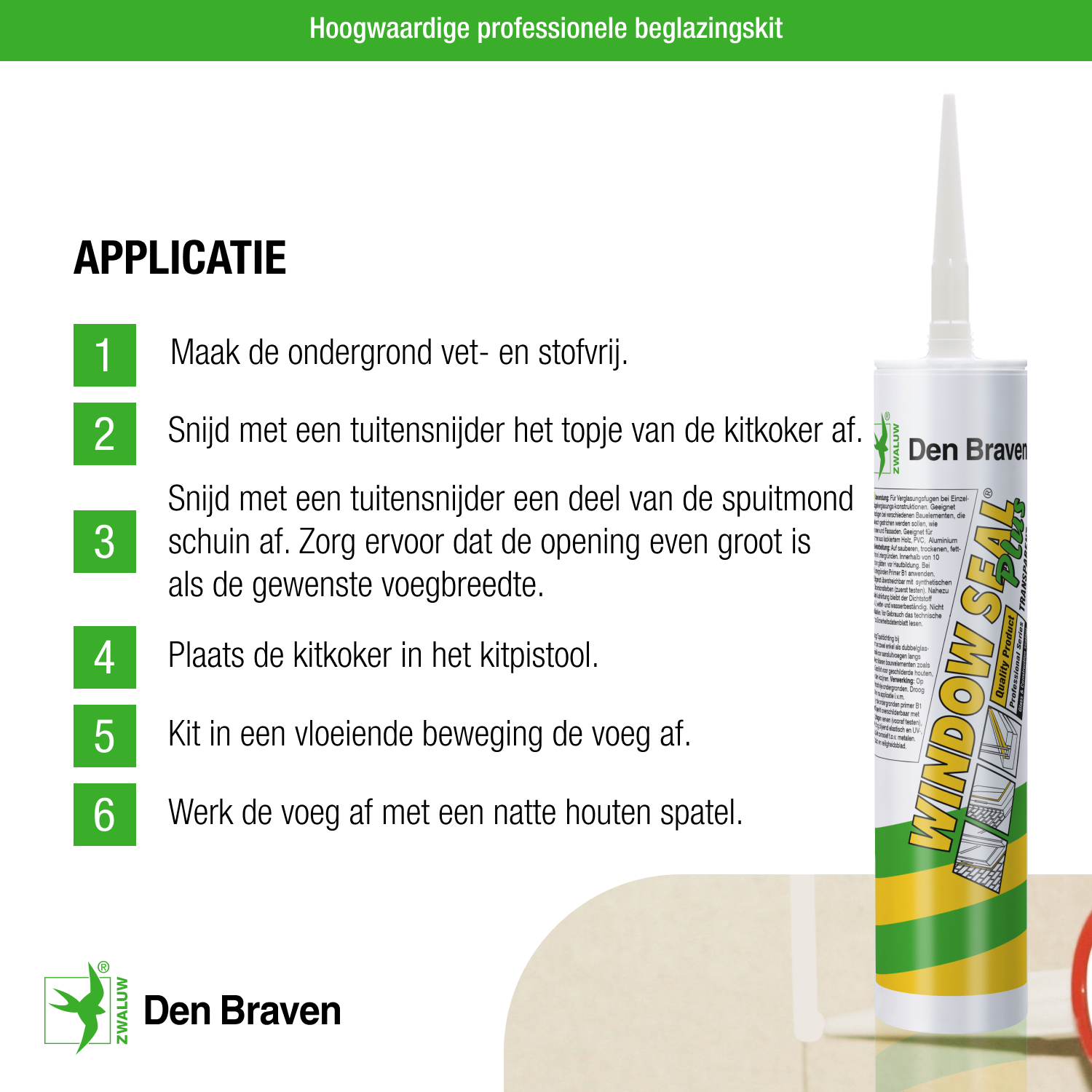 Zwaluw Window Seal Plus 310 ml bruin