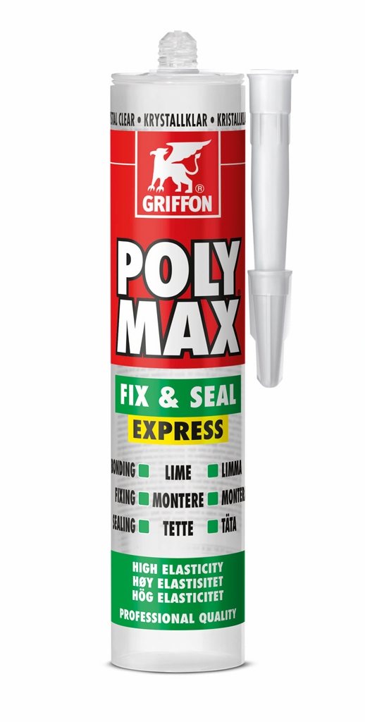 Griffon Poly Max Fix & Seal Express 300 gram Crystal Clear