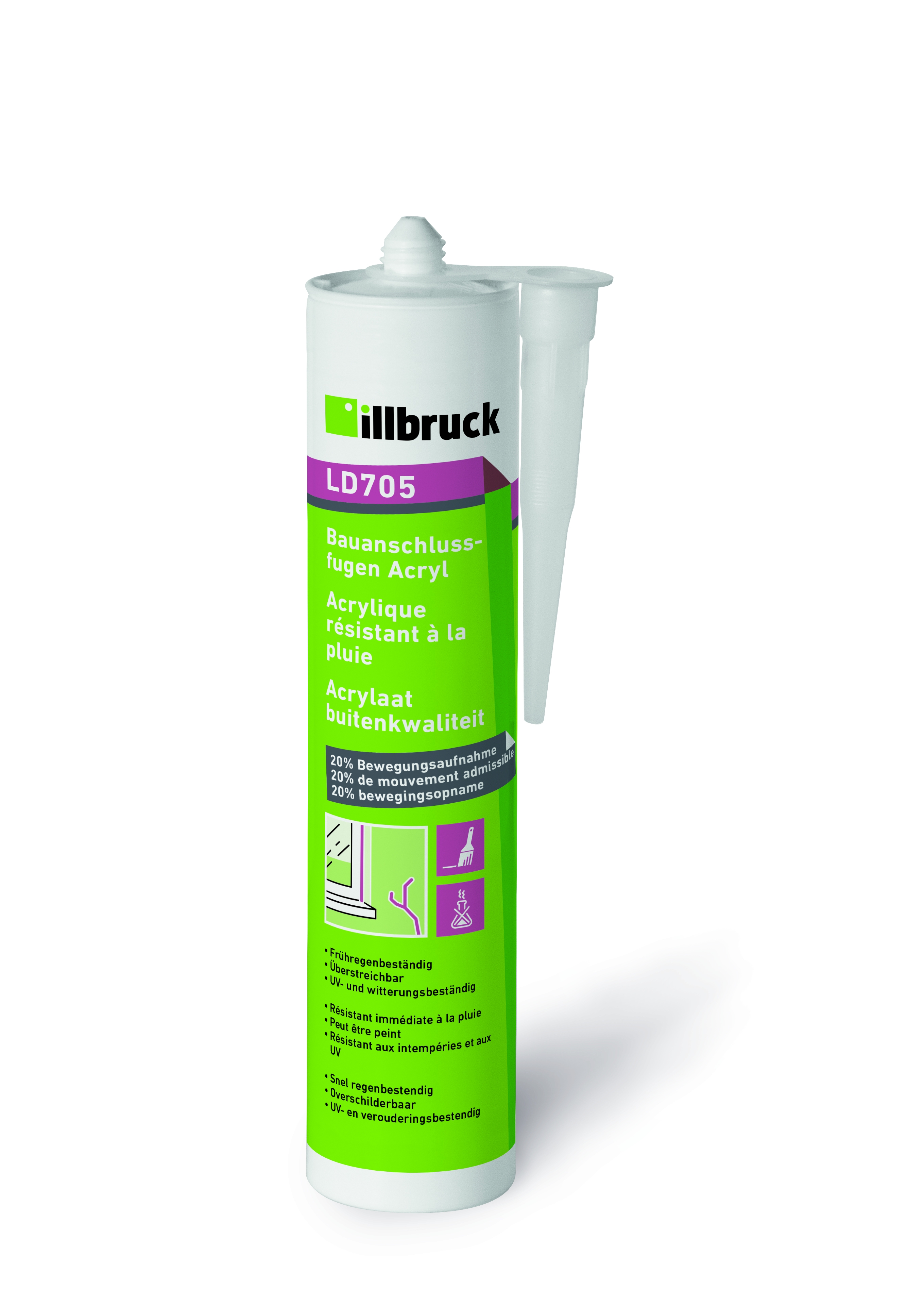 illbruck LD705 Acrylaatkit Buitenkwaliteit 310 ml Wit